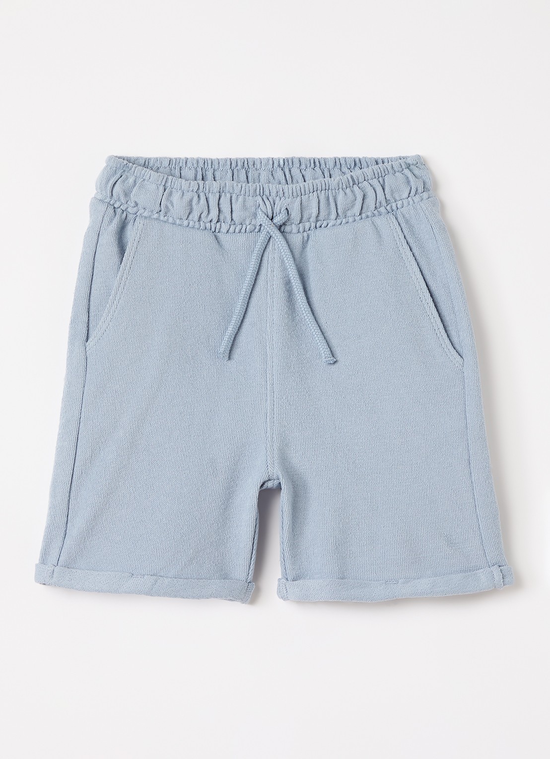 Lil 'Atelier NMMDias loose fit korte broek - voorkant 2 staalblauw