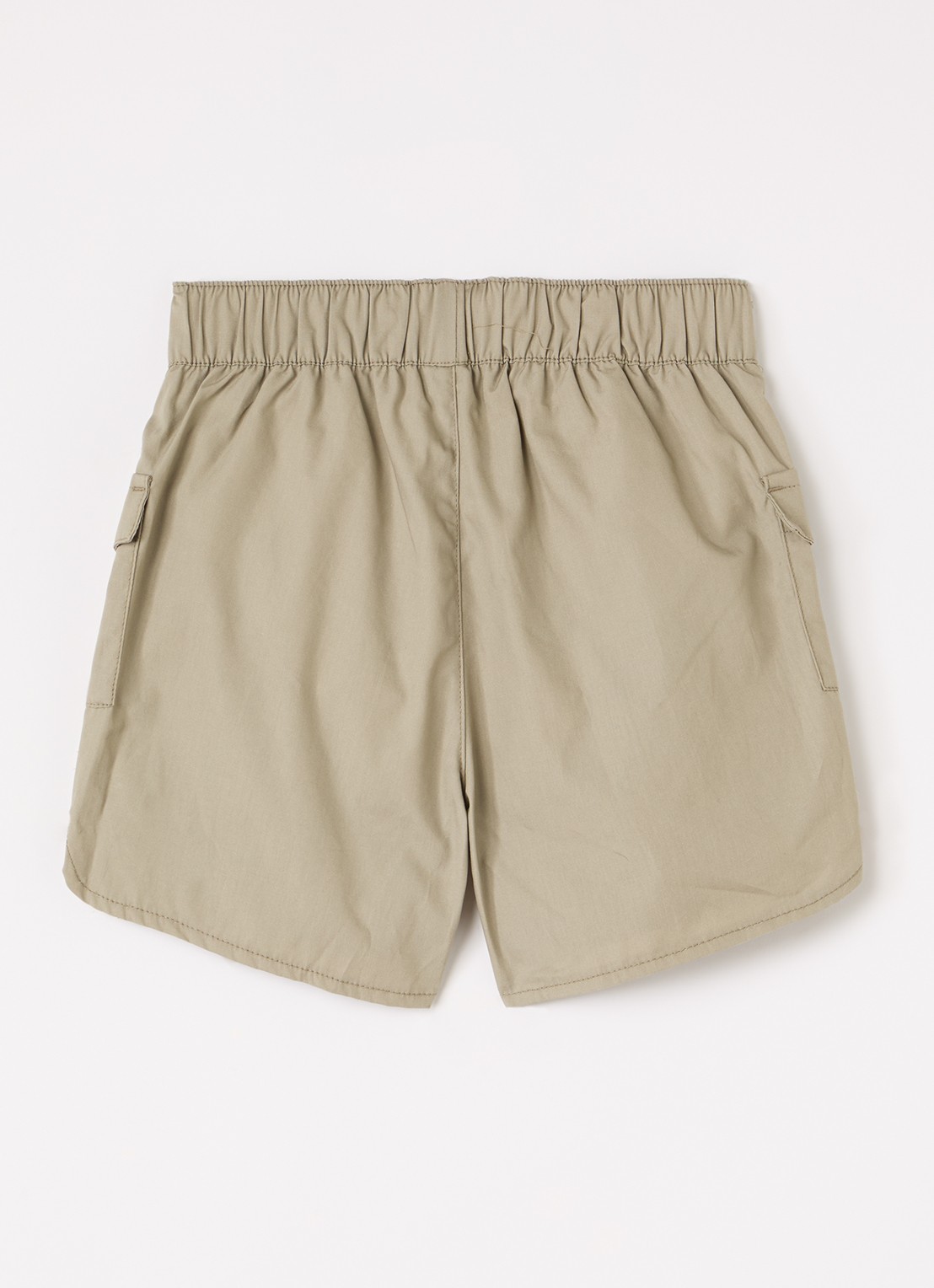 Lil 'Atelier NMMFandy Leo loose fit korte cargobroek met klepzakken - voorkant 2 khaki