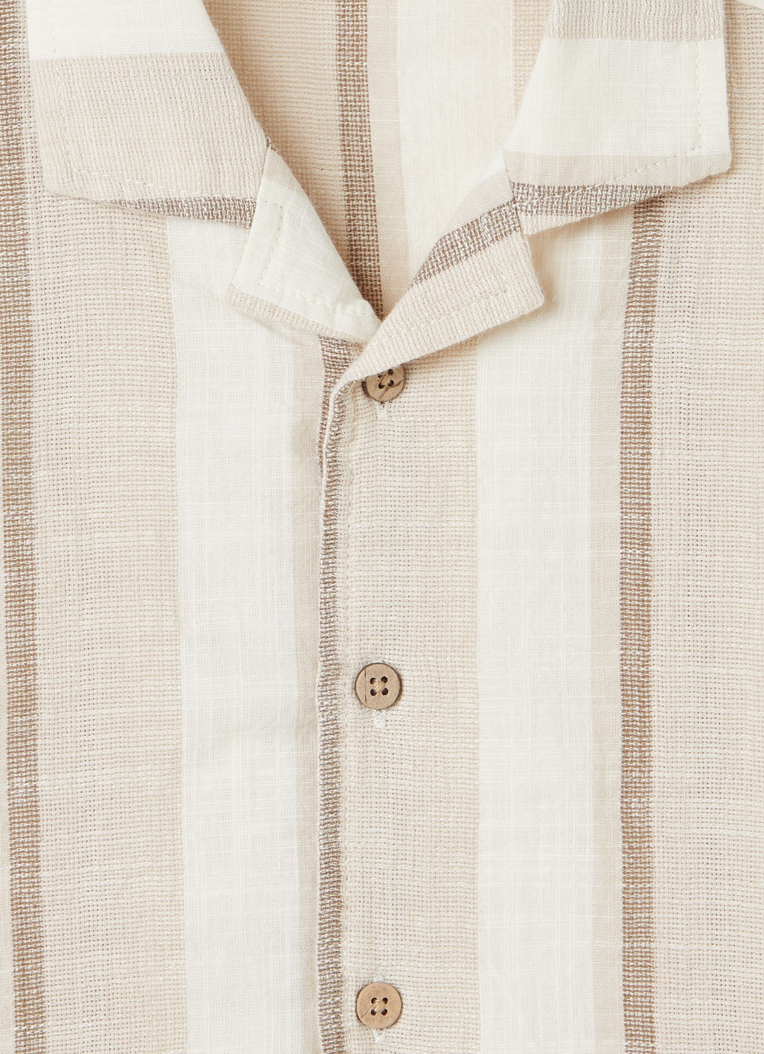 Lil 'Atelier NMMFibert overhemd met streepprint - detail 4 beige