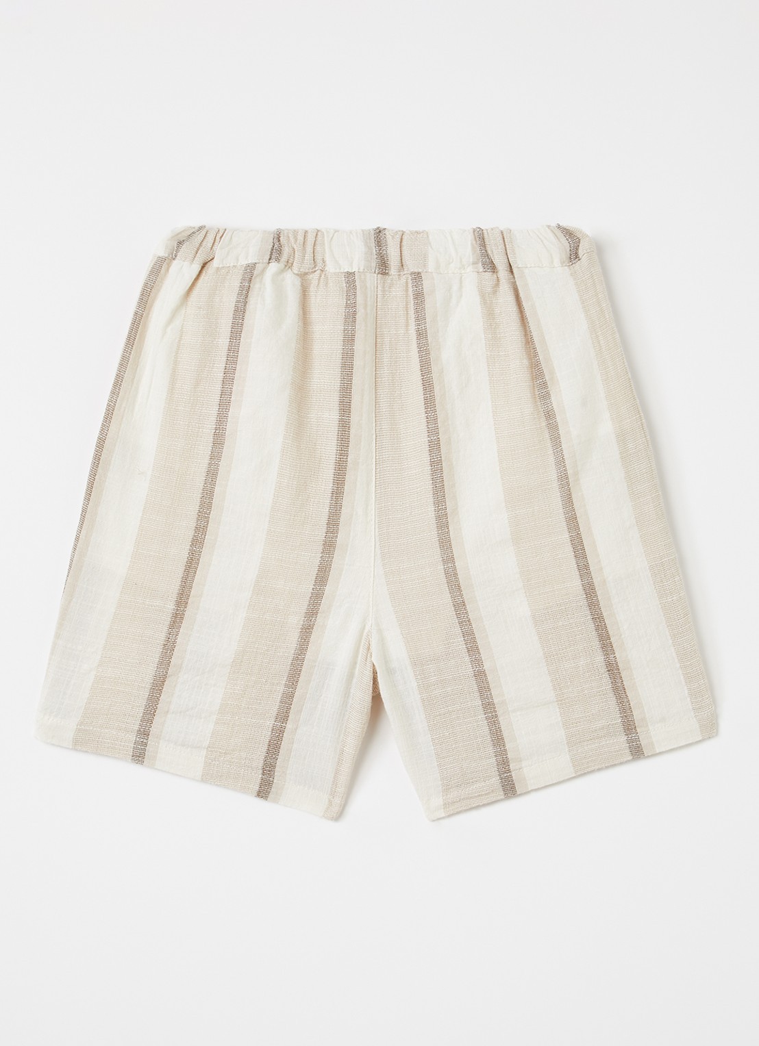 Lil 'Atelier NMMFibert straight fit korte broek - achterkant 5 beige