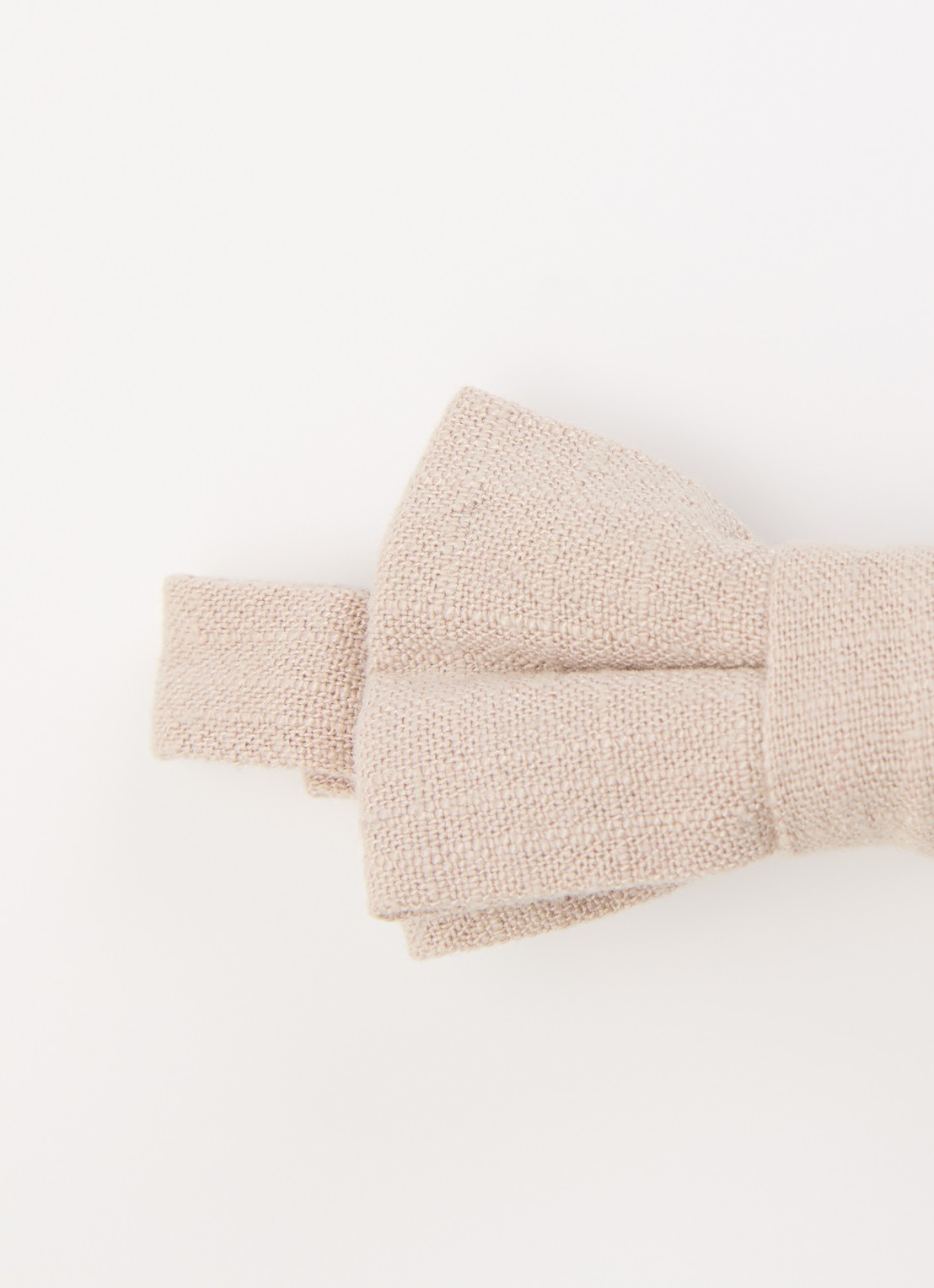 Lil 'Atelier NMMFreddie vlinderdas in linnenblend - voorkant 2 beige