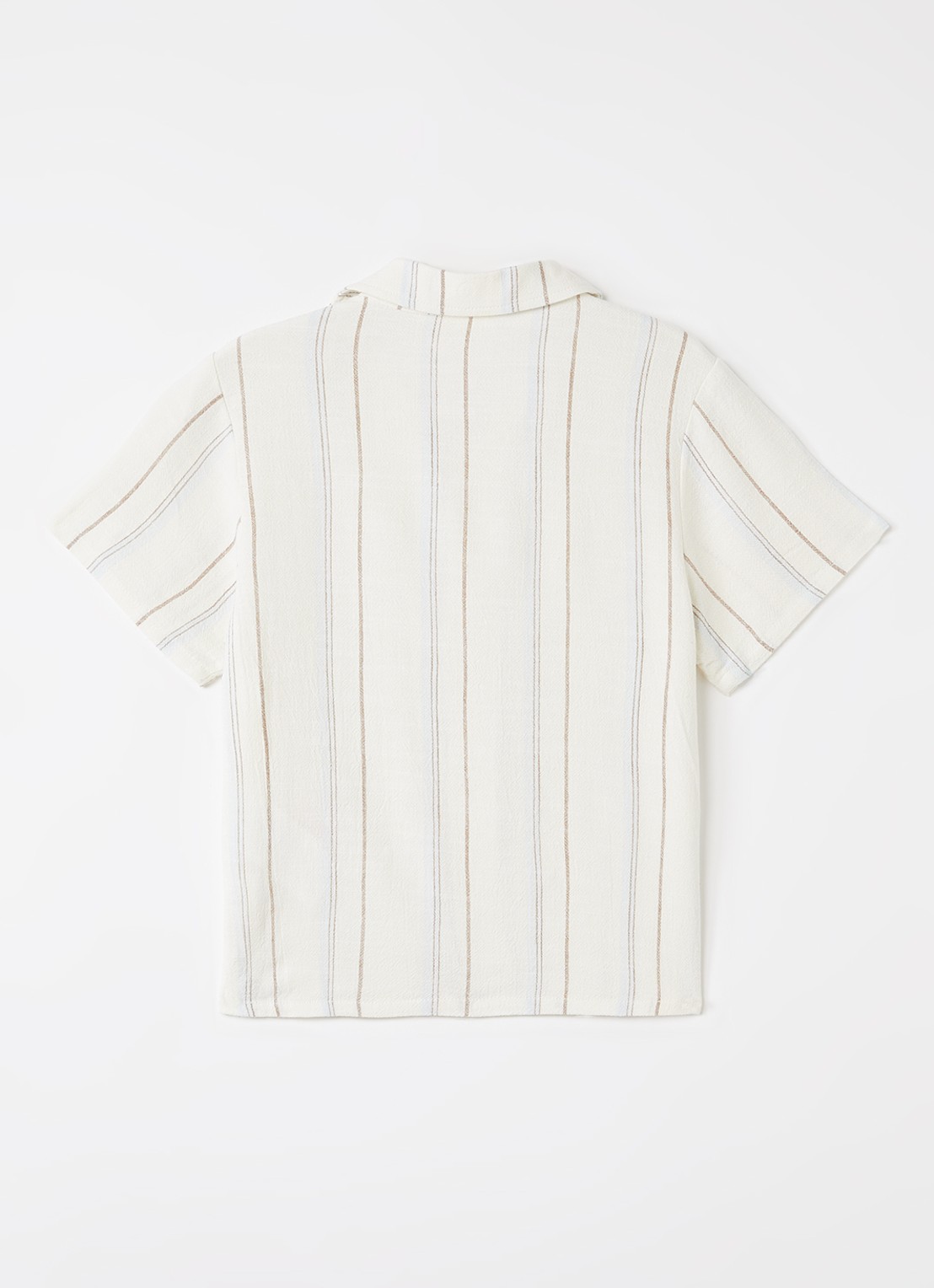 Lil 'Atelier NMMJeran blouse in linnenblend - voorkant 2 gebroken wit