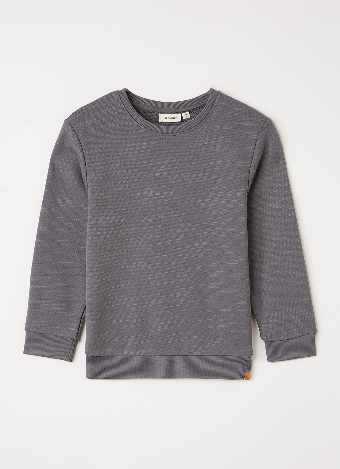 Lil 'Atelier NMMKavens sweater  - voorkant donkergrijs