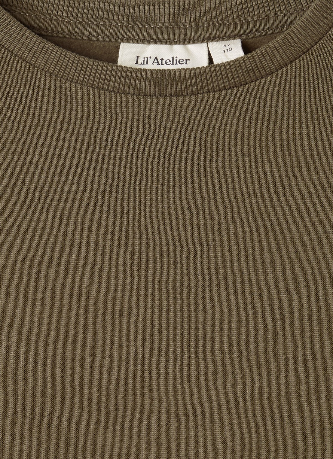 Lil 'Atelier NMMKilano sweater met ronde hals - detail 3 mosgroen