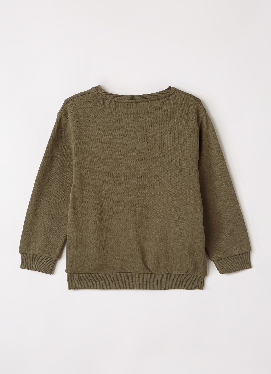 Lil 'Atelier NMMKilano sweater met ronde hals - voorkant 2 mosgroen