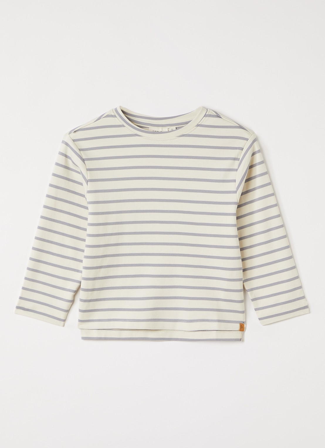 Lil 'Atelier NMMLimia longsleeve met streepprint - voorkant creme
