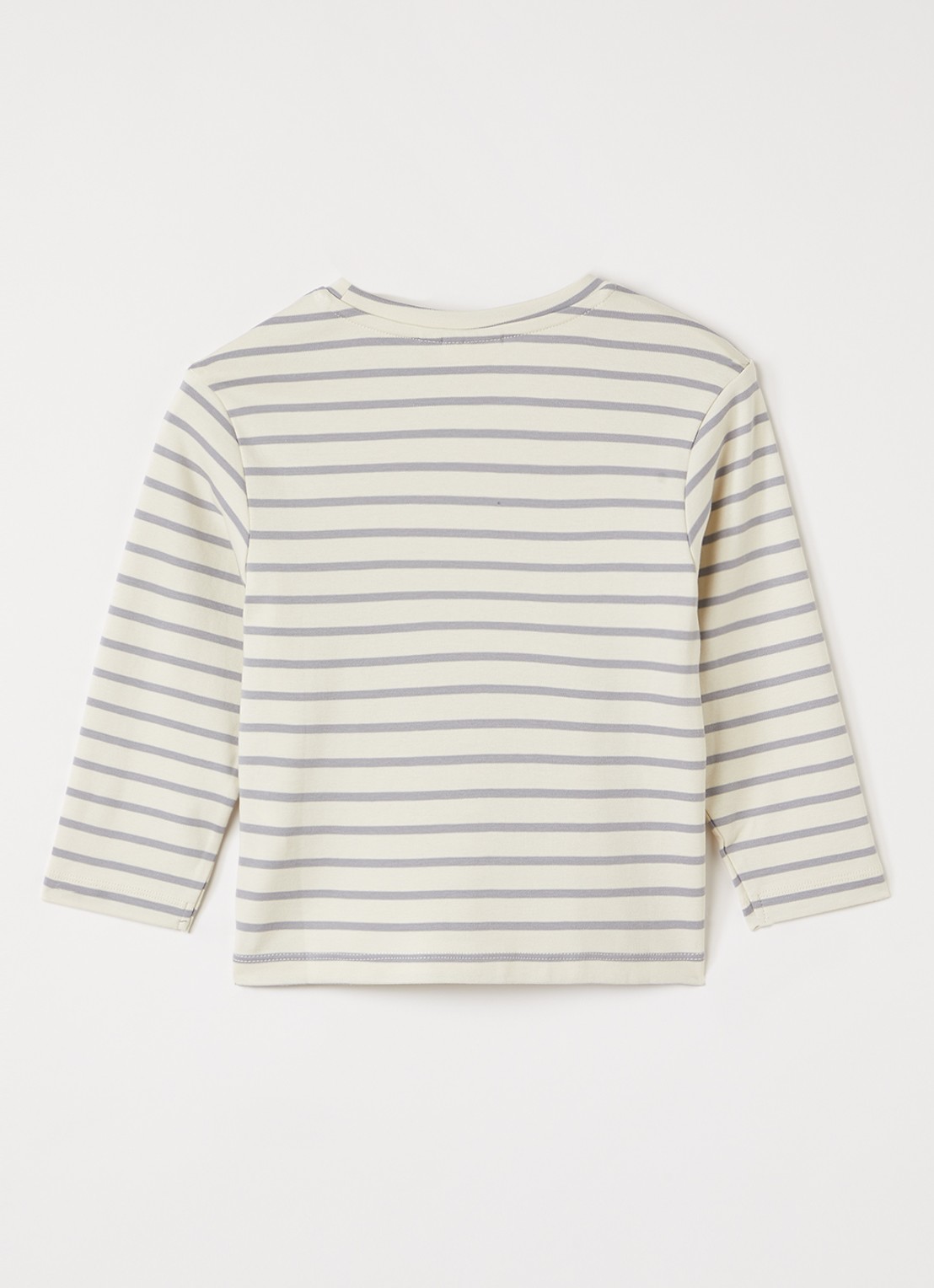 Lil 'Atelier NMMLimia longsleeve met streepprint - voorkant 2 creme