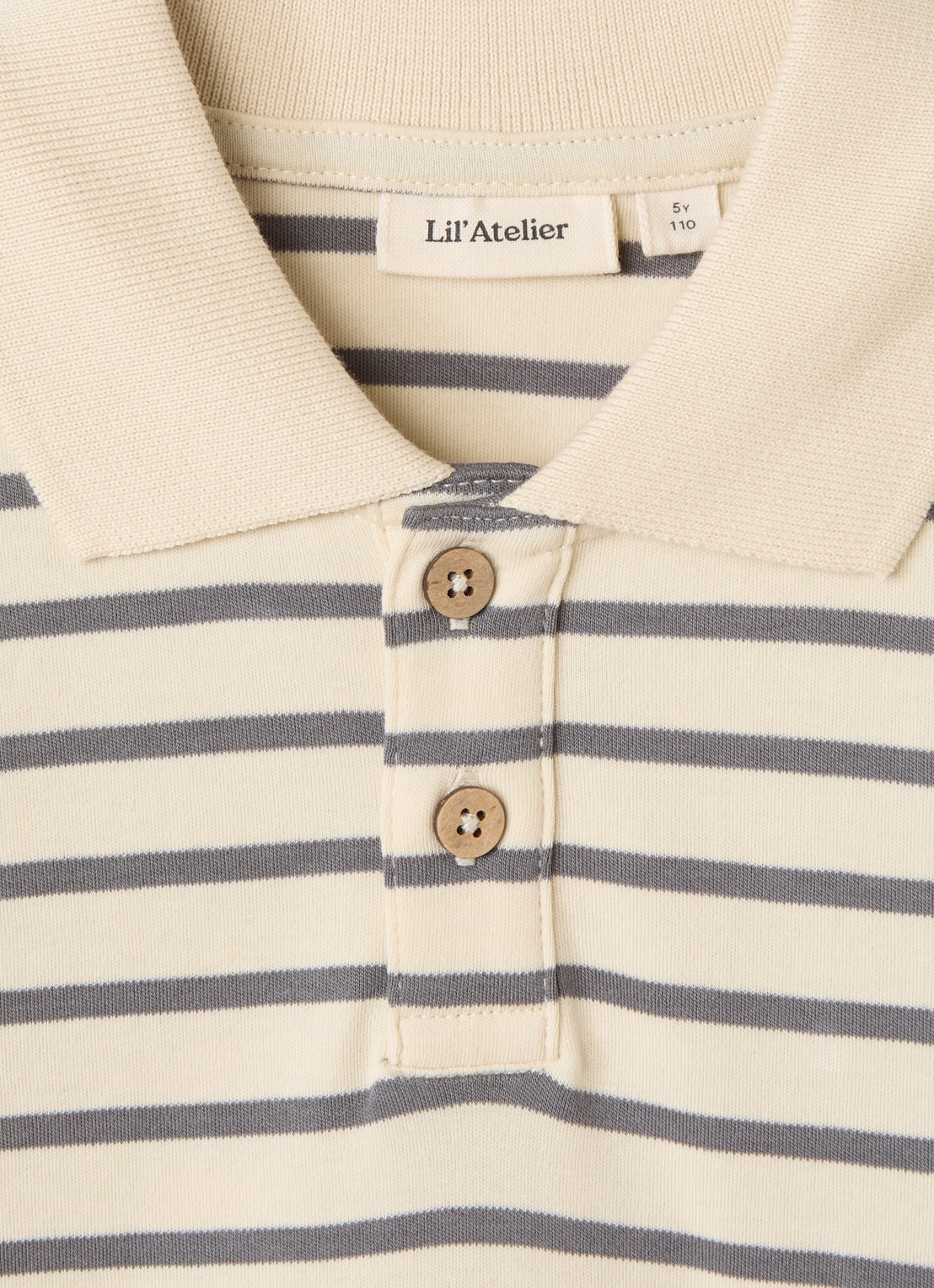 Lil 'Atelier NMMLimia sweater met kraag - detail grijs
