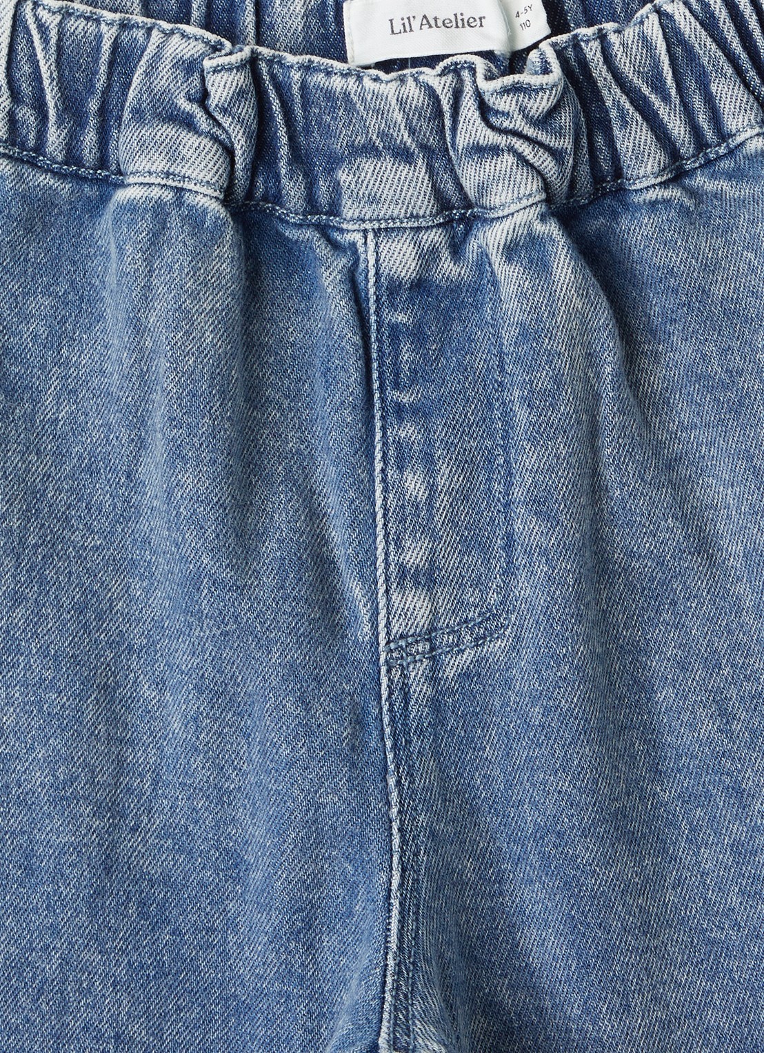 Lil 'Atelier NMMLulia straight leg jeans met medium wassing - detail 3 indigo