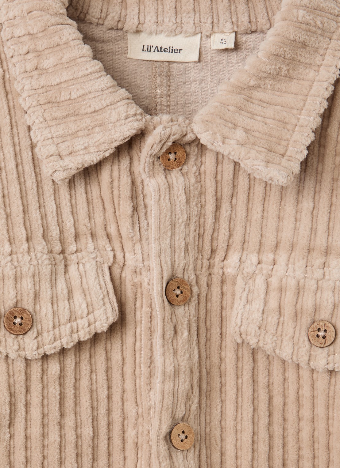 Lil 'Atelier NMMRaul overshirt van corduroy - detail 3 beige