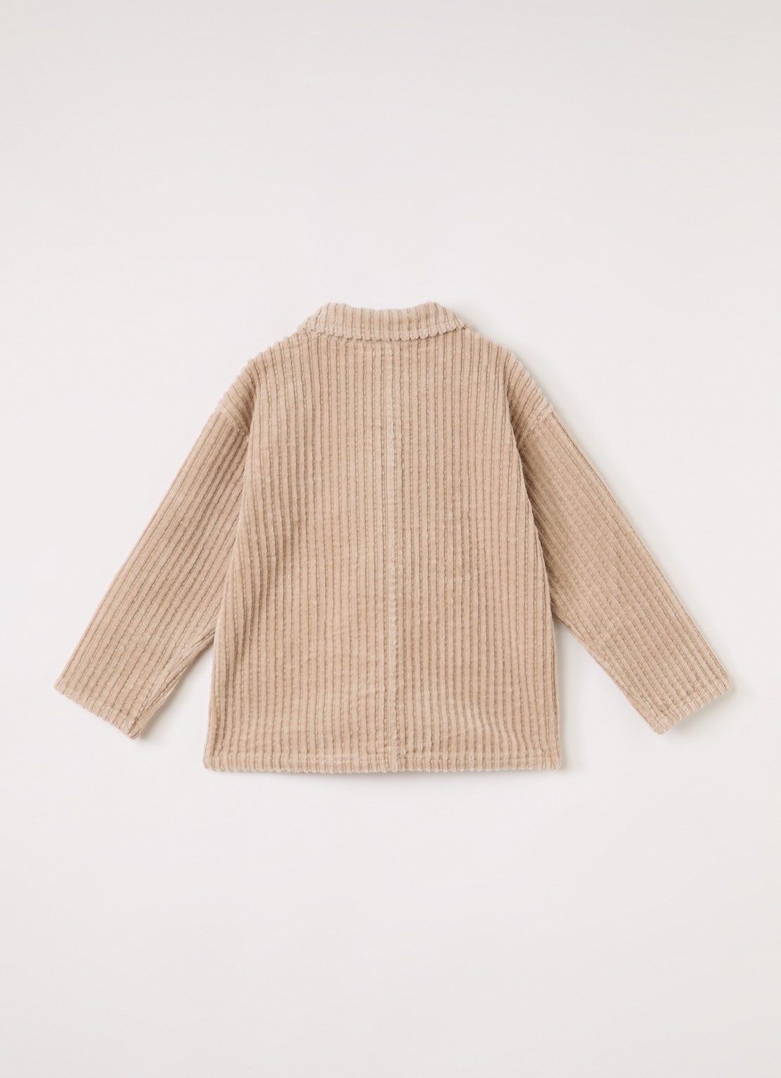Lil 'Atelier NMMRaul overshirt van corduroy - voorkant 2 beige
