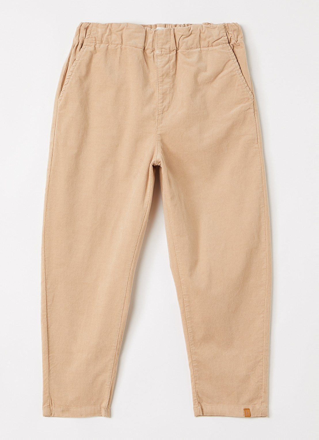 Lil 'Atelier NMMSomba loose fit broek met steekzakken - voorkant beige