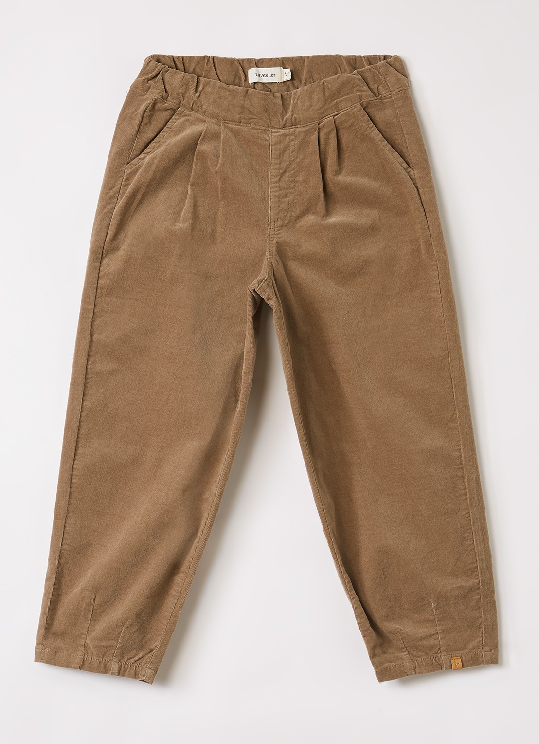 Lil 'Atelier NMMSomba straight fit broek - voorkant 2 zand