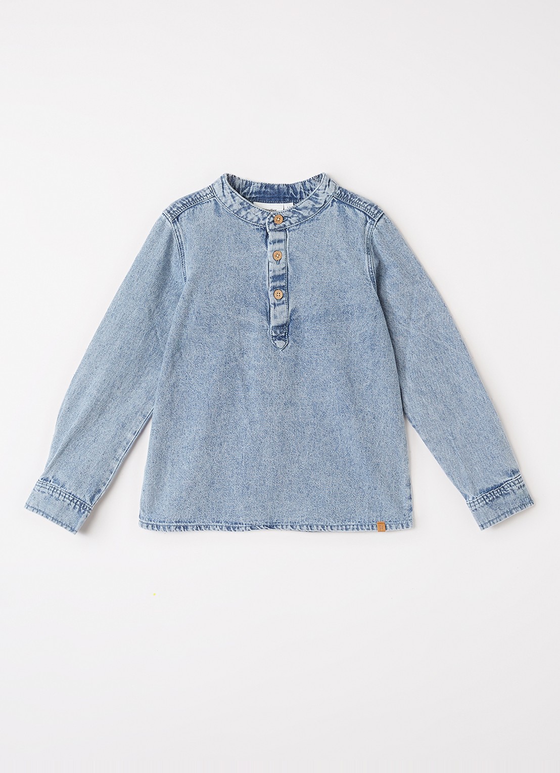 Lil 'Atelier NMMtaya blouse van denim - voorkant indigo