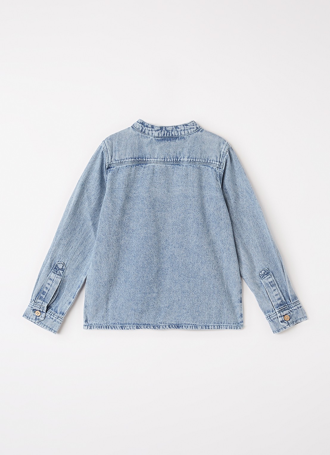 Lil 'Atelier NMMtaya blouse van denim - voorkant 2 indigo