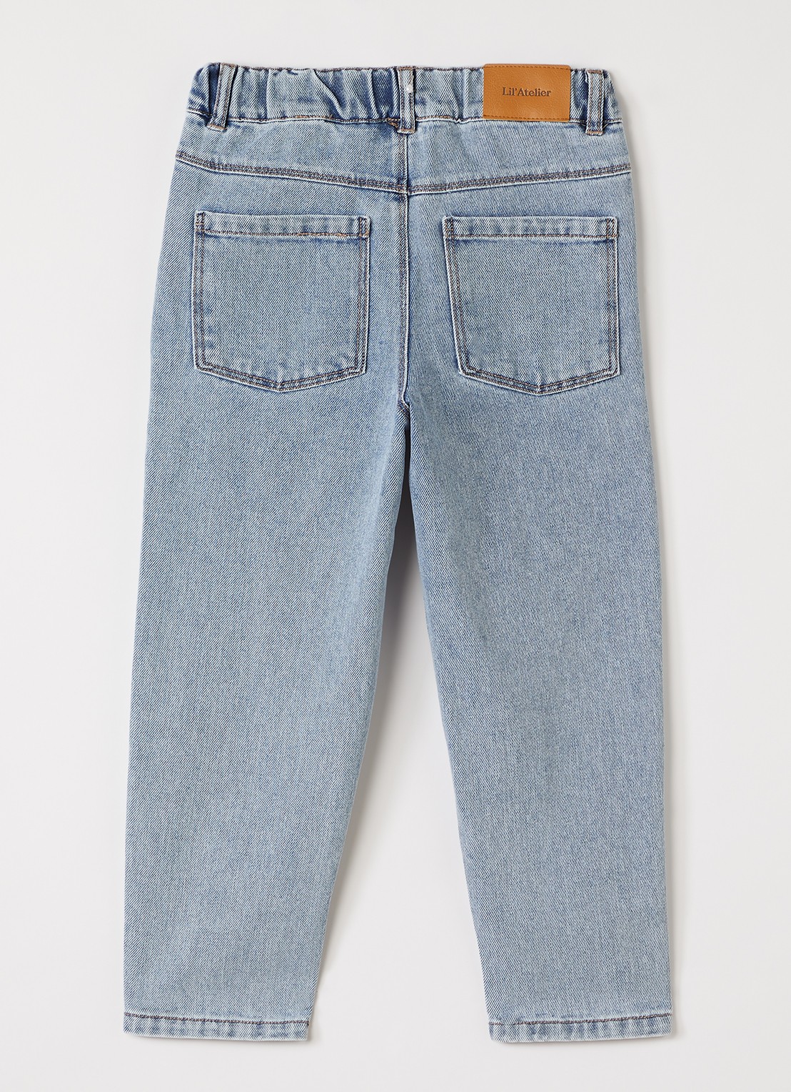 Lil 'Atelier NMNDarlee slim fit jeans - voorkant 3 indigo