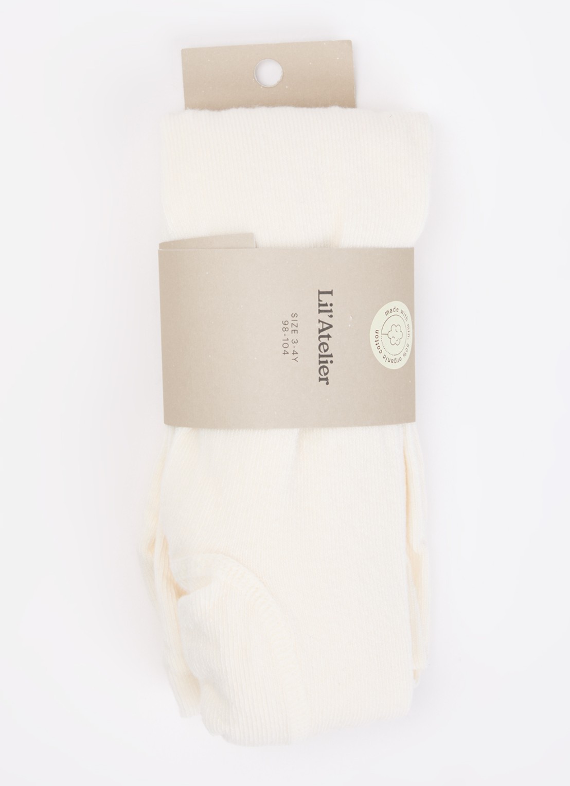 Lil 'Atelier NMNFuna ribgebreide maillot - detail ivoor