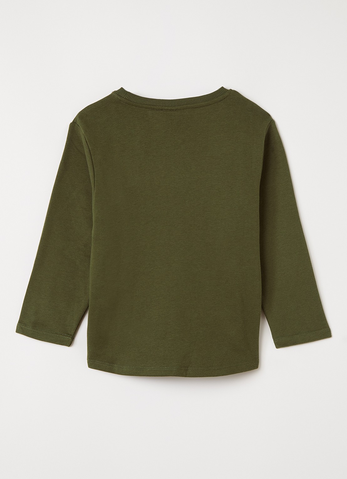 Lil 'Atelier Sweater met ronde hals - voorkant 3 mosgroen