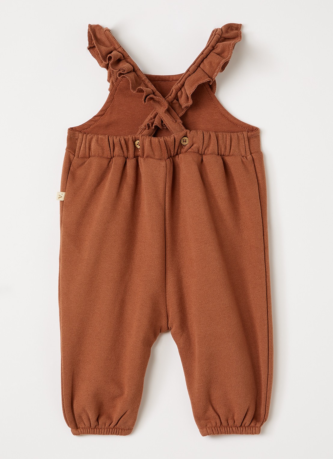 Lil 'Atelier Tapered fit tuinbroek - voorkant 2 oranjebruin