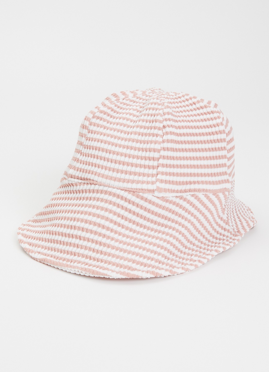 Lil 'Atelier UV bucket hoed met streepdessin  - detail lichtroze