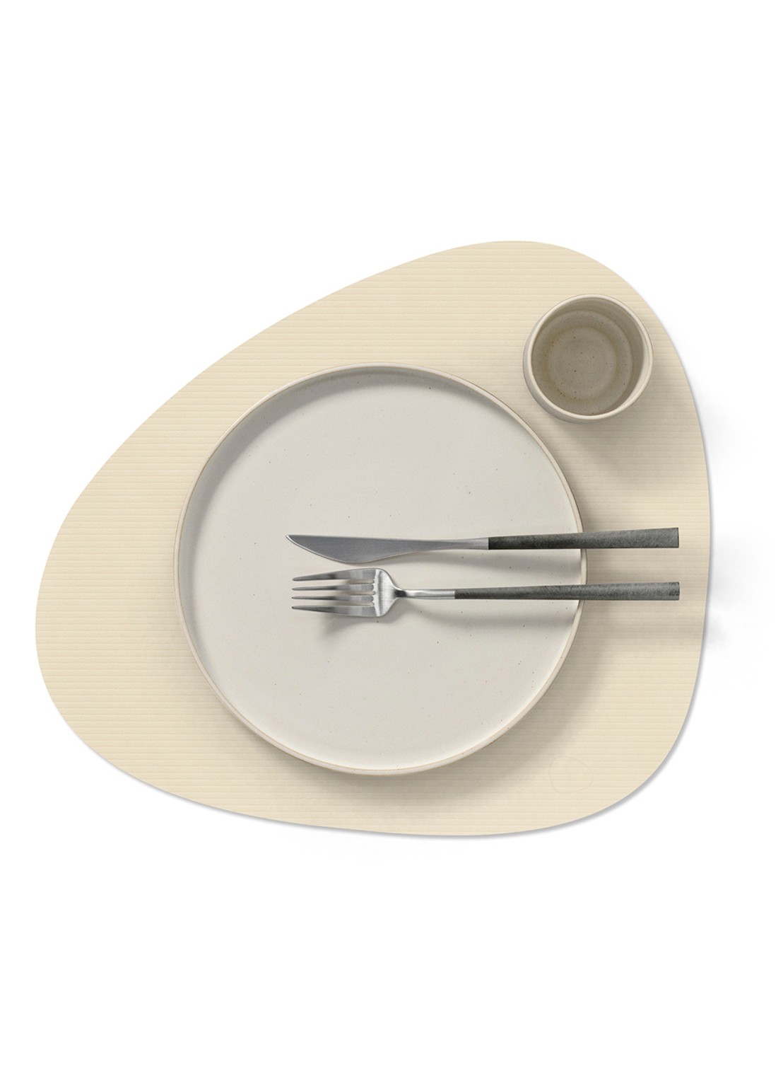 LIND DNA Corduroy placemat 37 x 44 cm - achterkant 3 vanillegeel