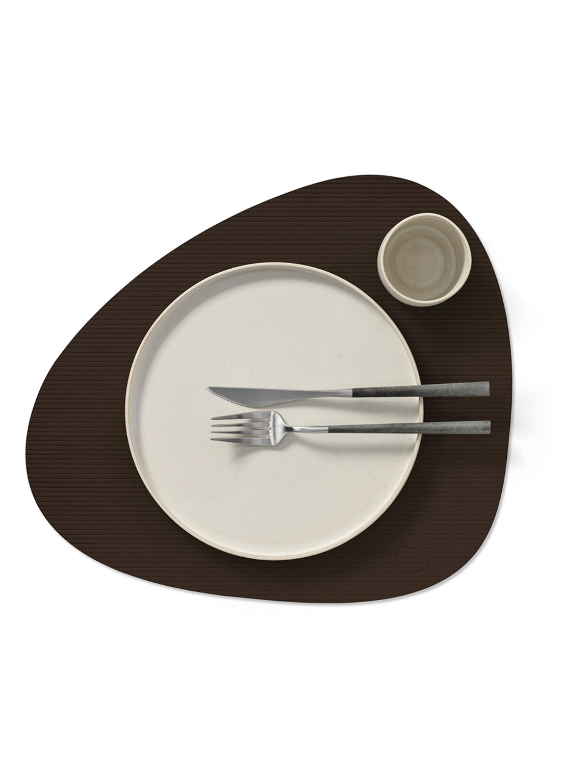 LIND DNA Corduroy placemat 37 x 44 cm - detail 2 hazelnootbruin