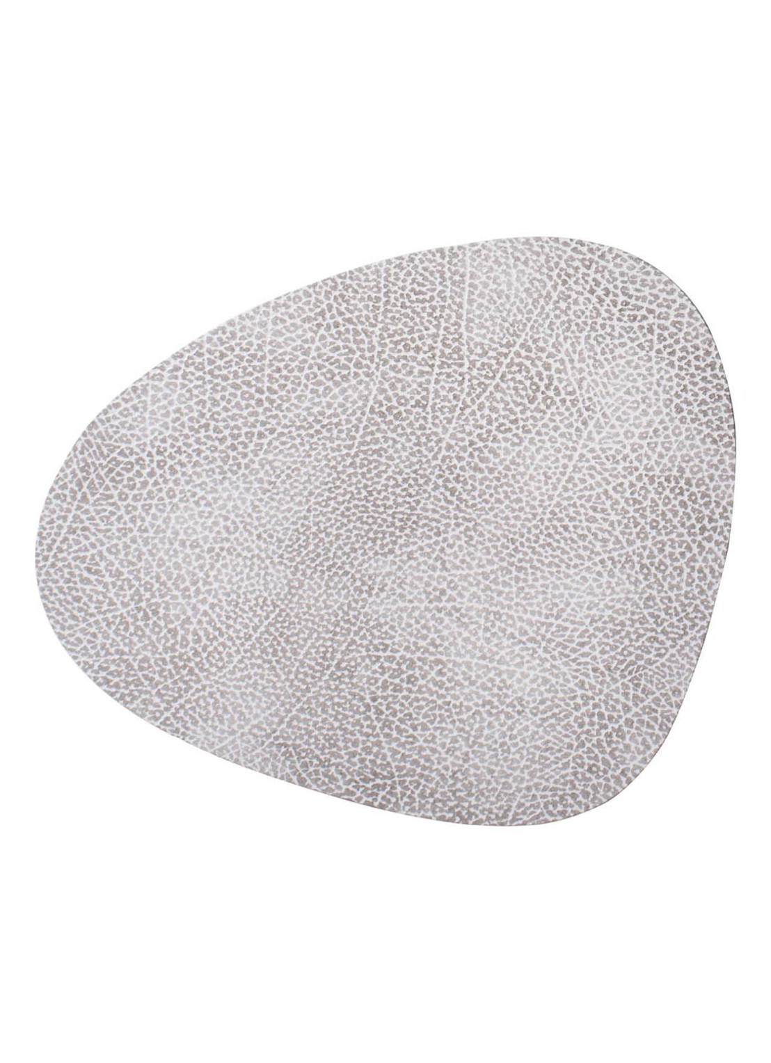 LIND DNA Curve placemat van  leer 37 x 44 cm - voorkant 3 wit
