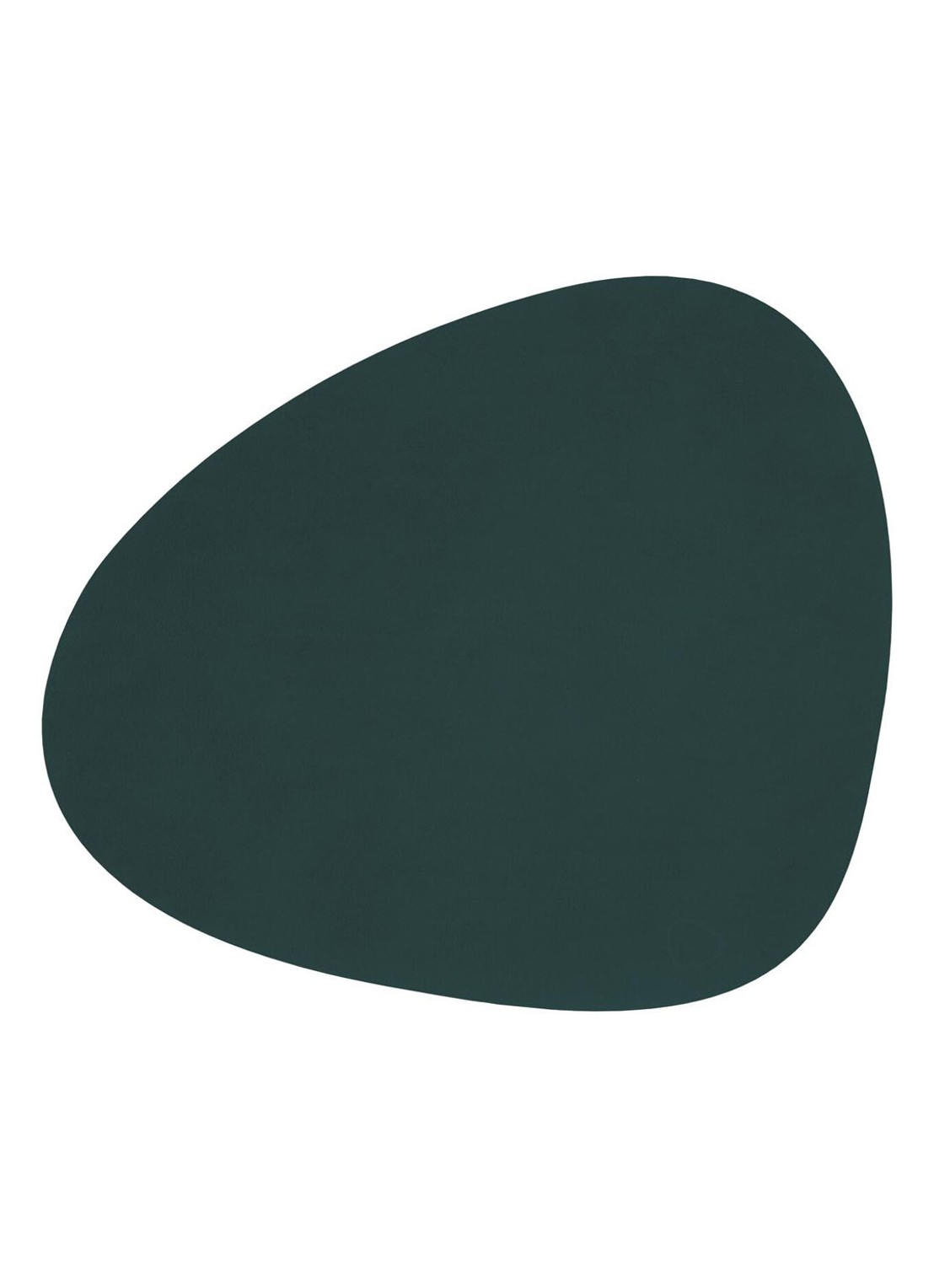 LIND DNA Curve placemat van  leer 37 x 44 cm - voorkant donkerkhaki