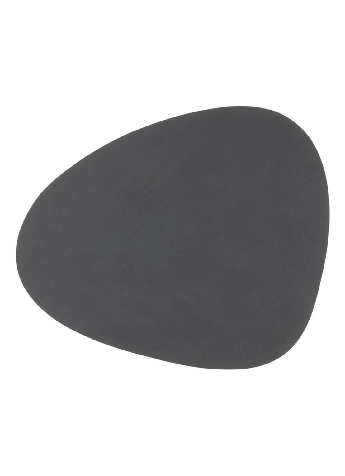 LIND DNA Curve placemat van  leer 37 x 44 cm - voorkant 3 antraciet