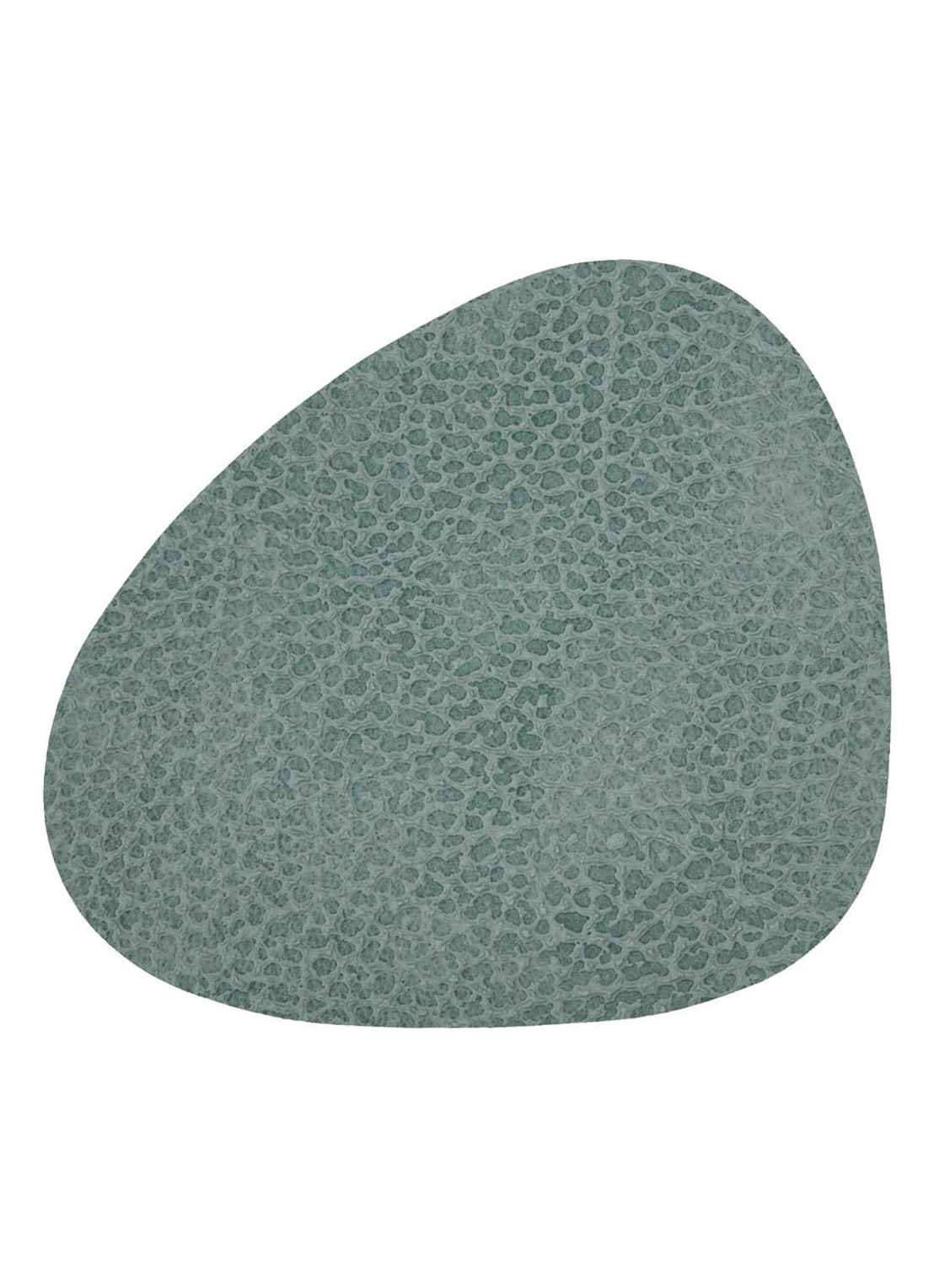 LIND DNA Glass Mat curve onderzetter van leer  - voorkant groen