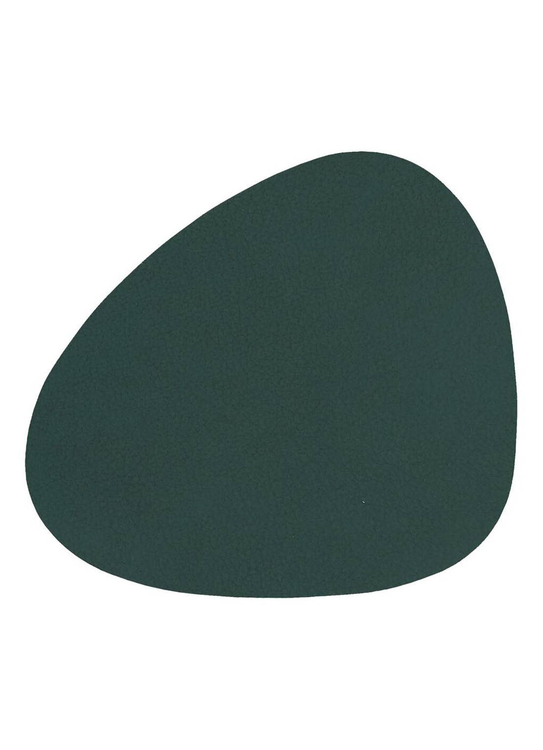 LIND DNA Glass Mat Curve onderzetter van leer  - voorkant groen