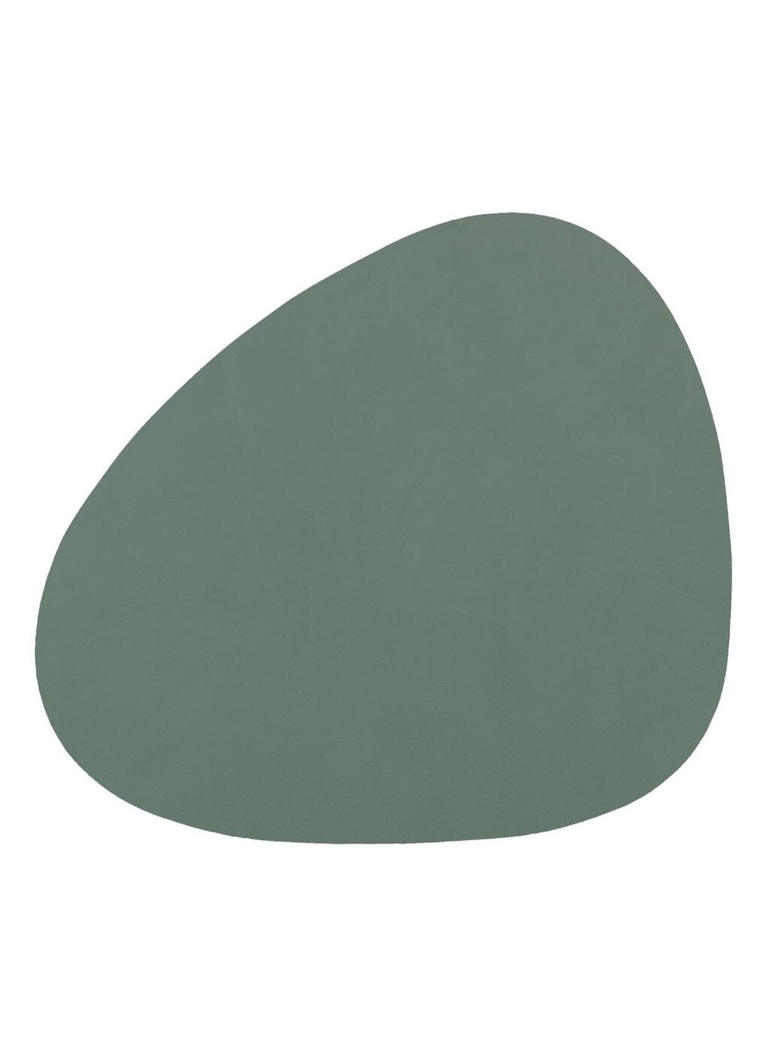 LIND DNA Glass Mat Curve onderzetter van leer - voorkant groen