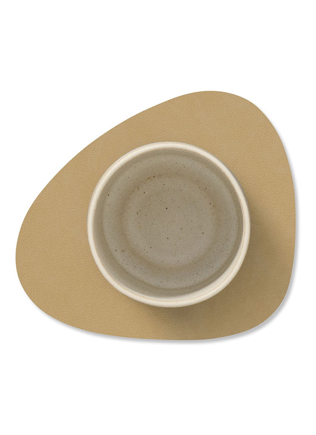 LIND DNA Nupo onderzetter van leer  - detail 3 khaki