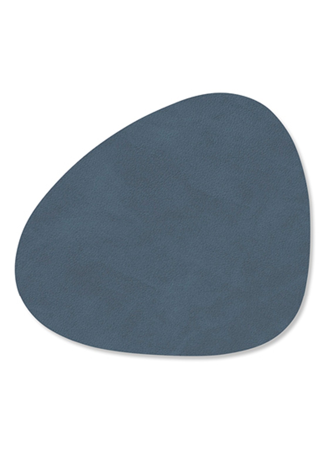 LIND DNA Nupo onderzetter van leer - voorkant 3 donkerblauw