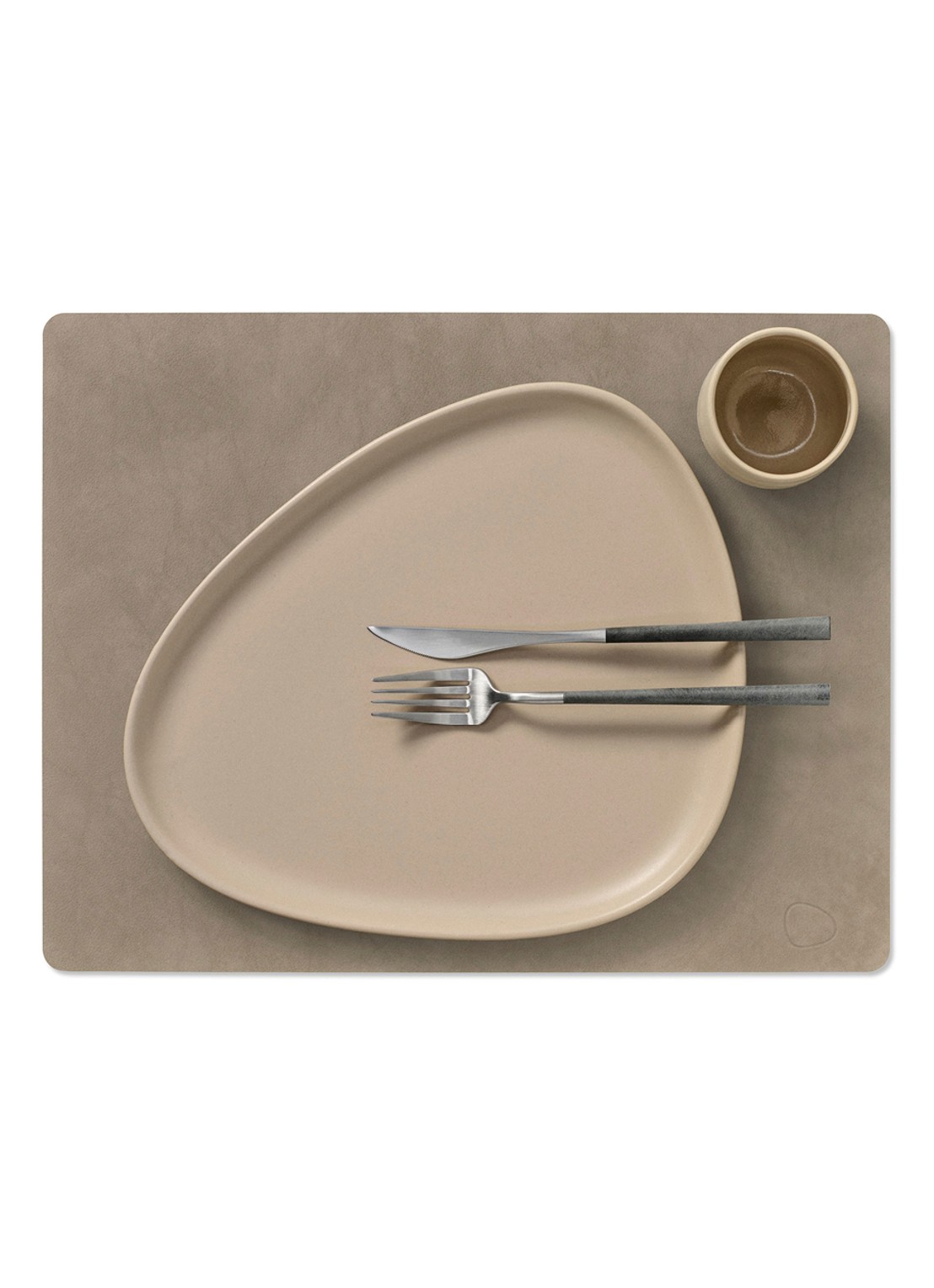 LIND DNA Nupo placemat 35 x 45 cm - voorkant 3 middengrijs