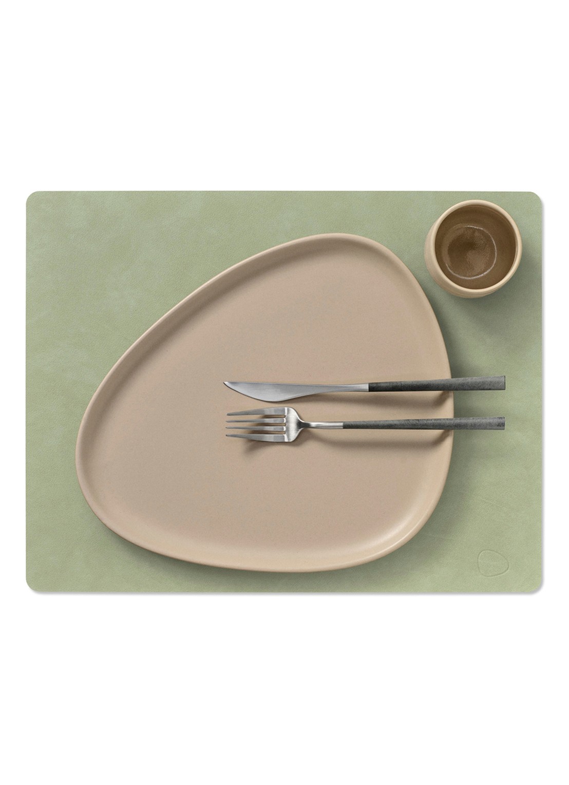 LIND DNA Nupo placemat 35 x 45 cm - voorkant 3 olijfgroen