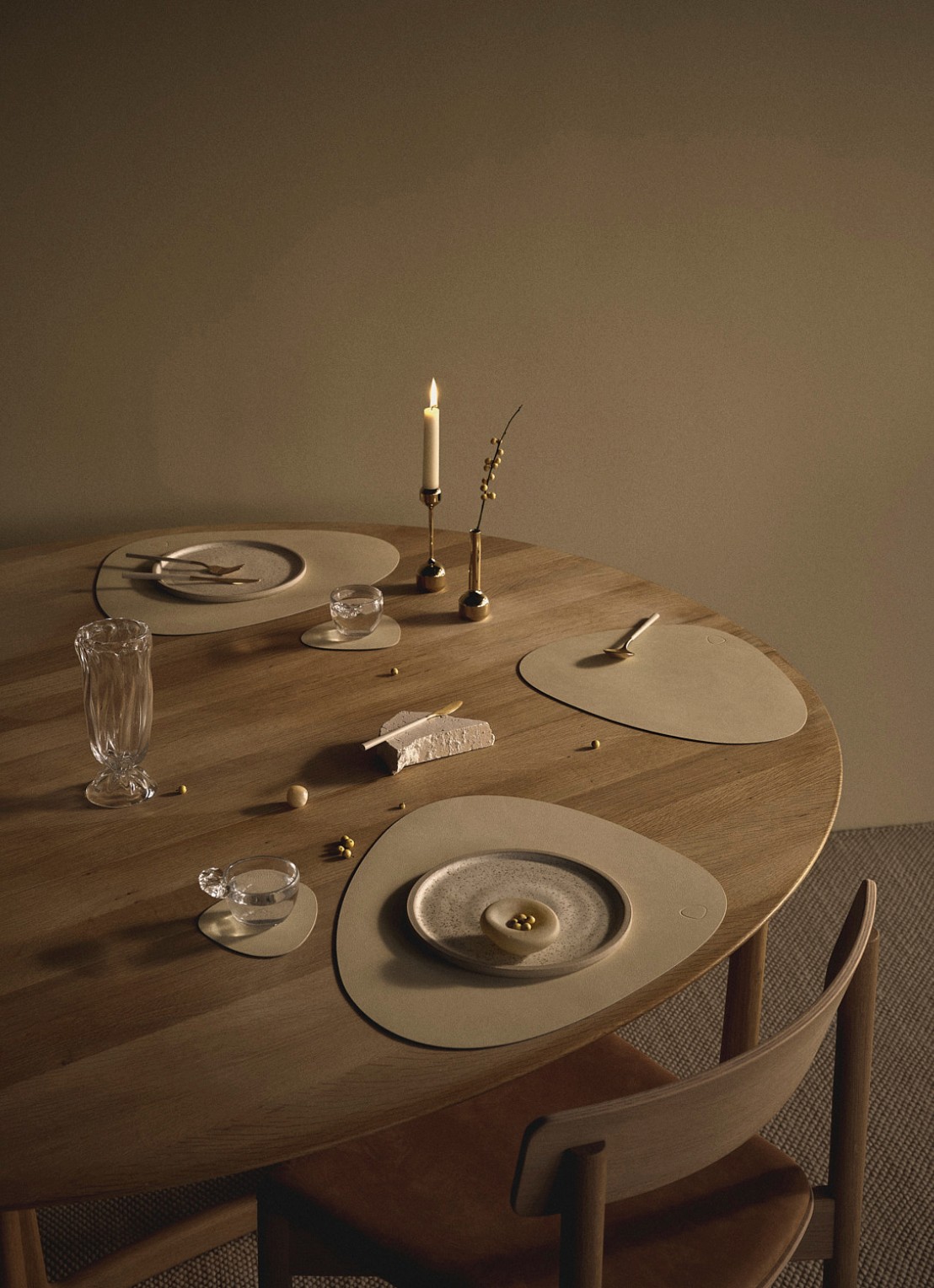 LIND DNA Nupo placemat 37 x 44 cm - voorkant 3 vanillegeel