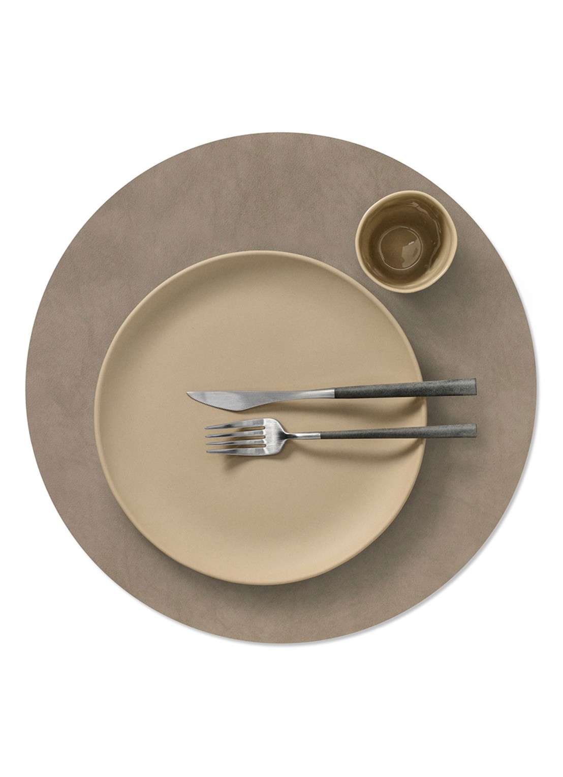LIND DNA Nupo placemat 40 cm - voorkant 3 middengrijs