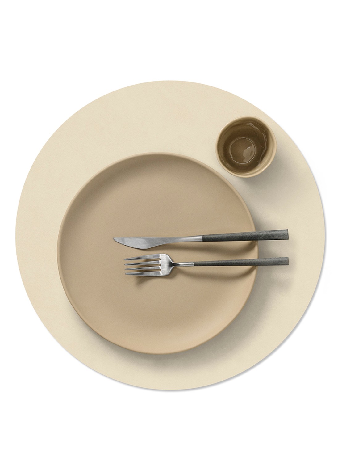 LIND DNA Nupo placemat 40 cm - voorkant 3 vanillegeel