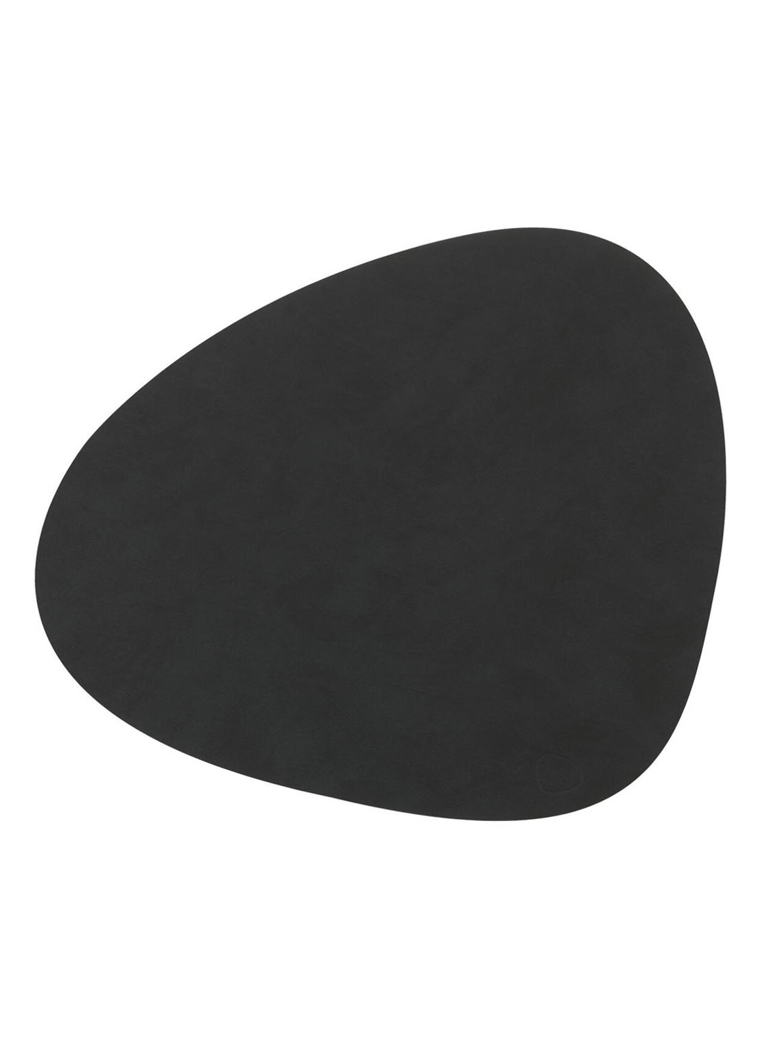 LIND DNA Table Mat Curve placemat van leer 37 x 44 cm - voorkant 3 zwart