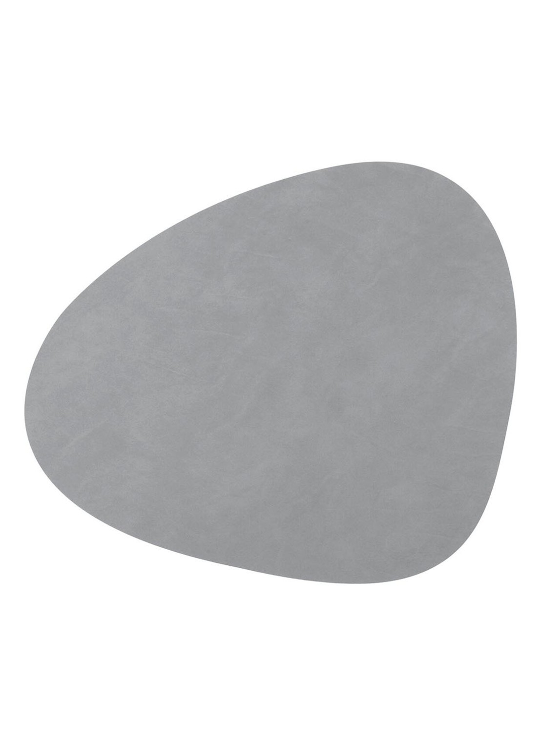 LIND DNA Table Mat Curve placemat van leer 37 x 44 cm - voorkant taupe