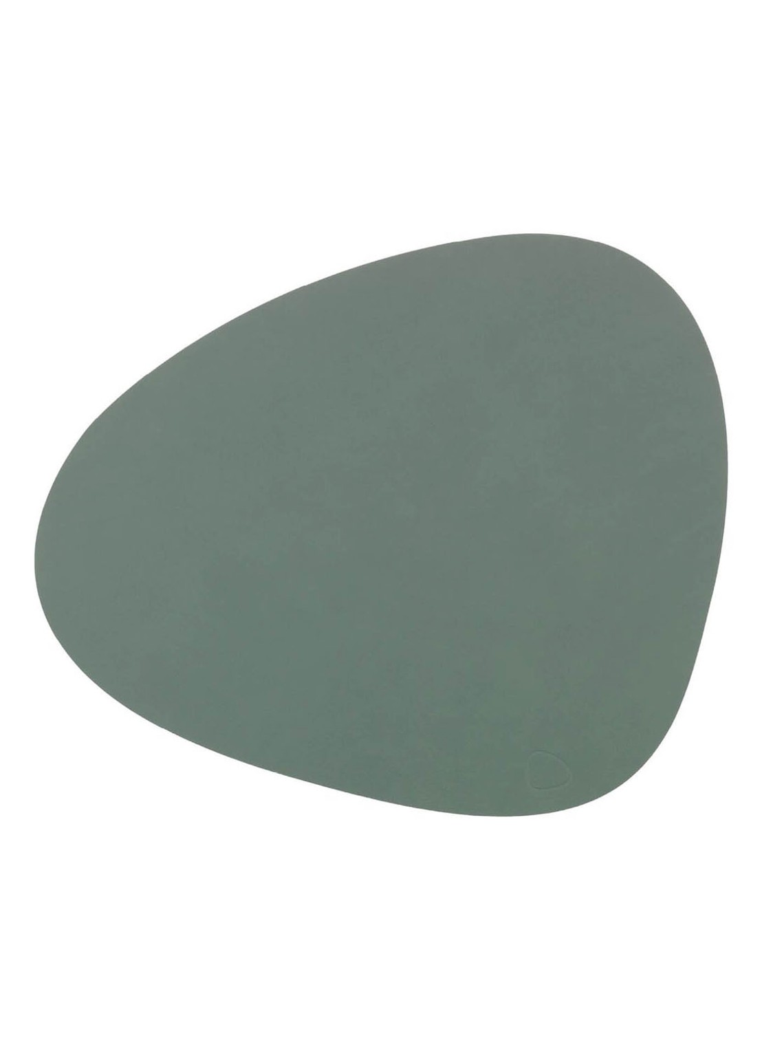 LIND DNA Table Mat Curve placemat van leer 37 x 44 cm - voorkant 3 groen