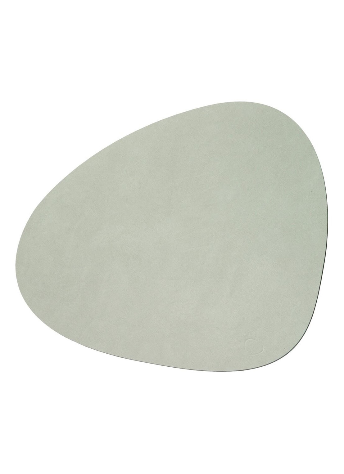 LIND DNA Table Mat Curve placemat van leer 37 x 44 cm - voorkant 2 olijfgroen