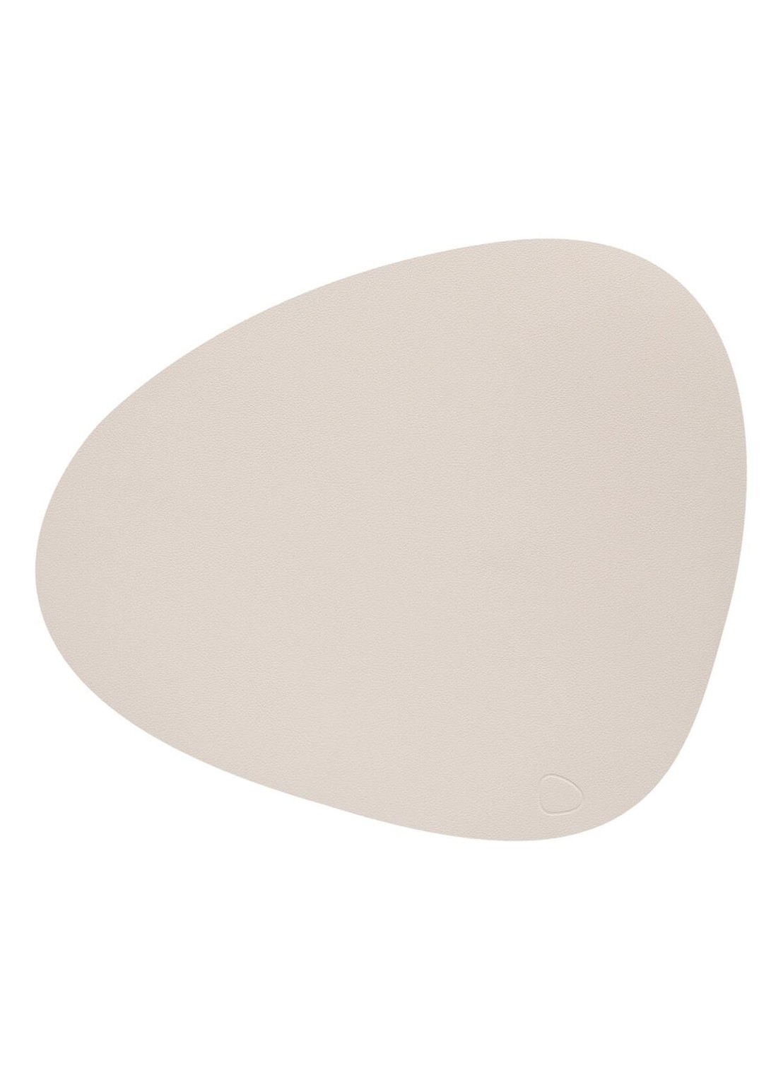 LIND DNA Table Mat Curve placemat van  leer 37 x 44 cm - voorkant 2 beige
