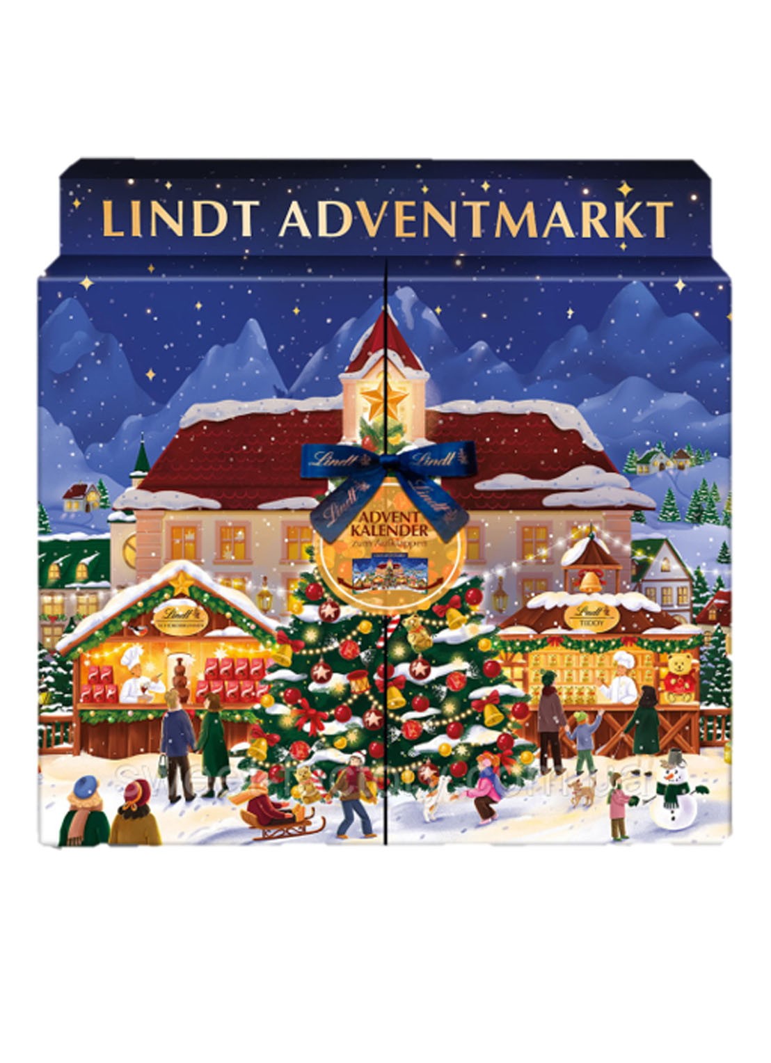 Lindt Kerstmarkt adventskalender met chocolade - 24 dagen - voorkant 2 undefined