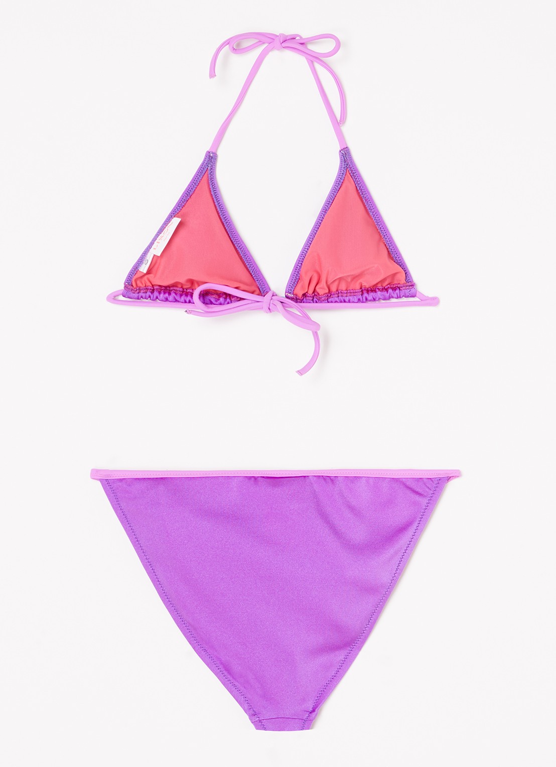 Lison Paris Bermudes bikini met glanzende finish - voorkant 2 paars