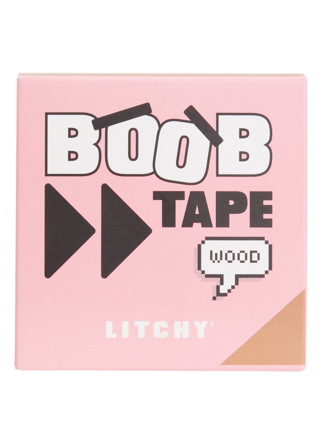 Litchy Boob tape 5 meter - voorkant donkerbruin