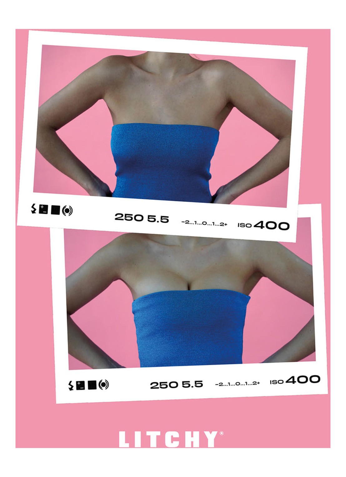 Litchy Boob Tape - detail donkerblauw
