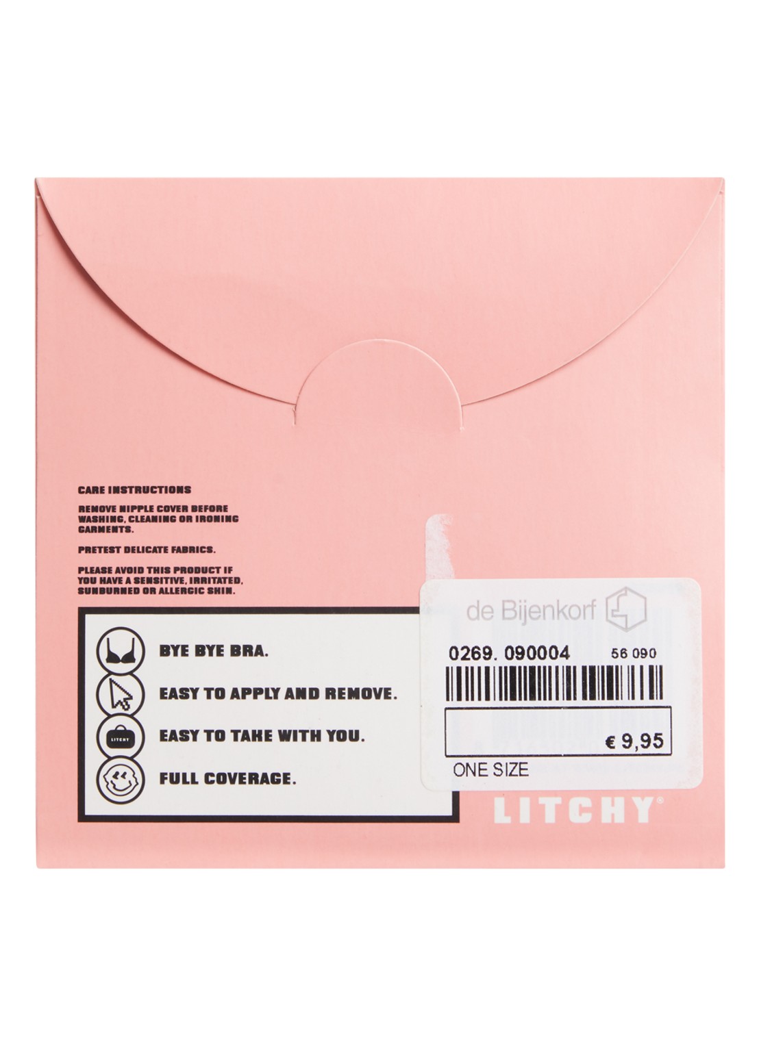 Litchy Nipple cover in 5-pack  - achterkant bruin