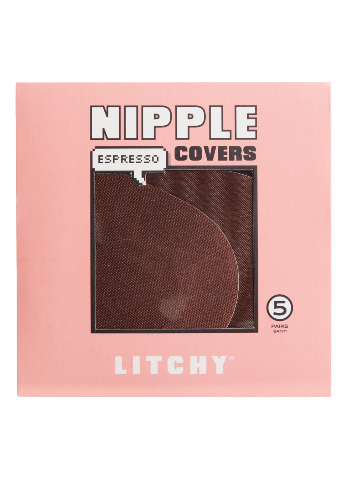 Litchy Nipple cover in 5-pack  - voorkant 2 bruin